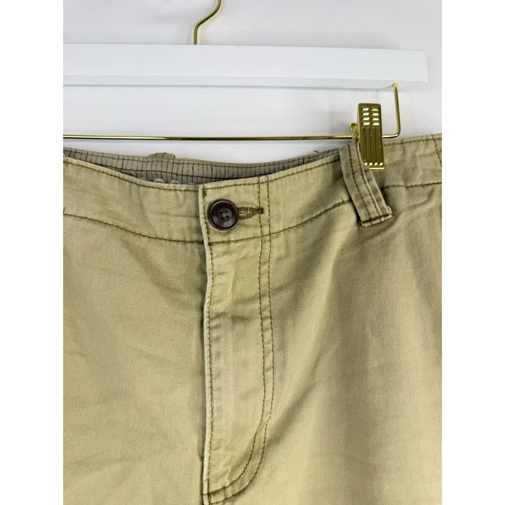 Y2K Aeropostale Mens Authentic Cargo Shorts Size 34 Khaki Drawstring Casual